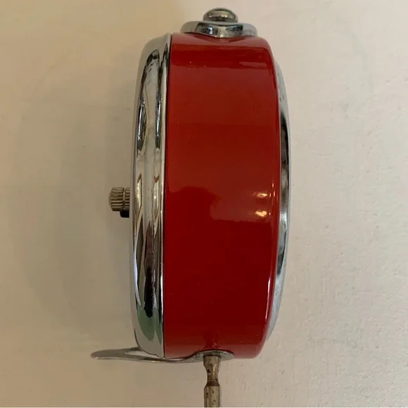 Vintage 90s Coca Cola Alarm Clock Red Silver Metal Coke Soda Pop Quartz Clock - Picture 9 of 13
